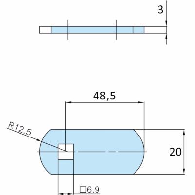 came pour carré 6,9mm