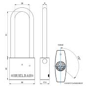 cadenas 900 50/90 RS3 sans clé