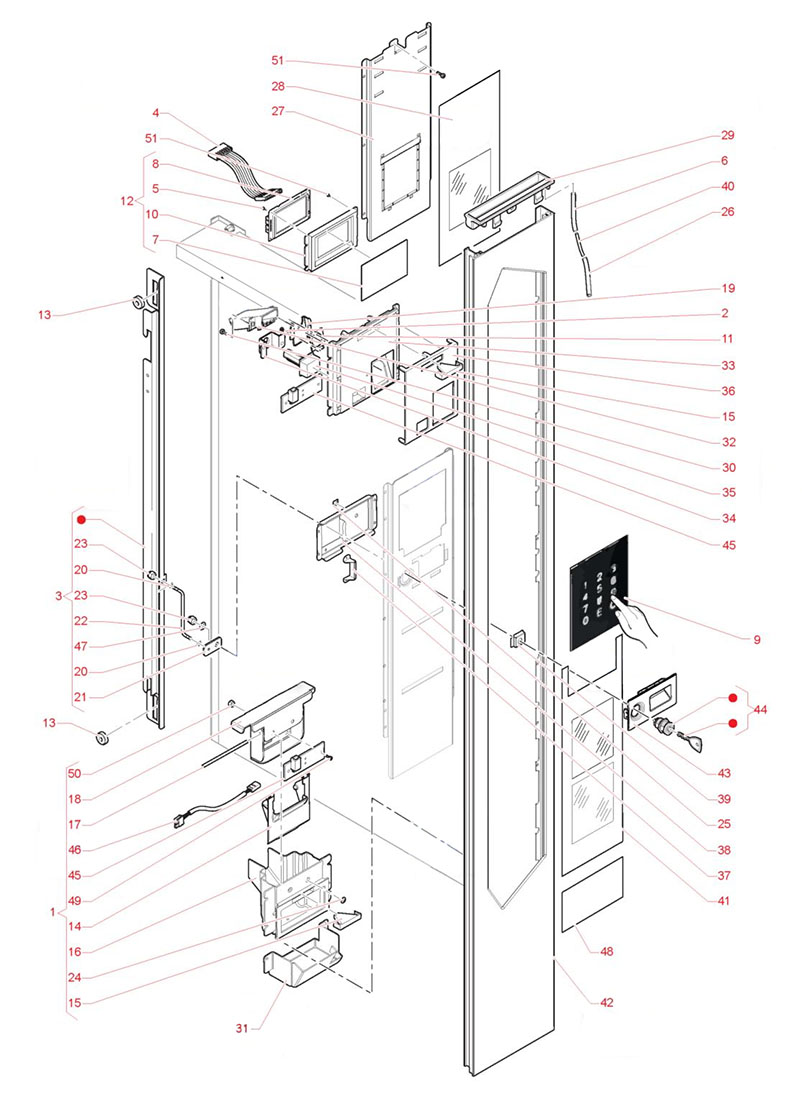 02 - Porte, clavier capacitif