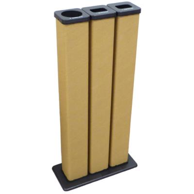 collecteur 3 colonnes carton brun