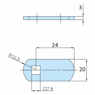 came pour carré 7,9mm