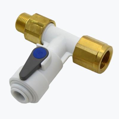 J.Guest Té 1/4''-3/8 + valve arrêt