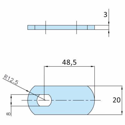 came pour carré 10,1mm